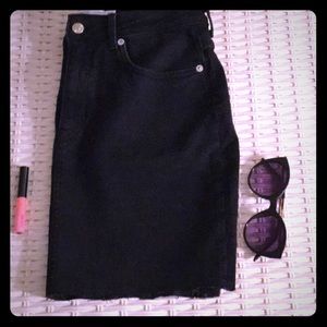NWT Black Denim Skirt